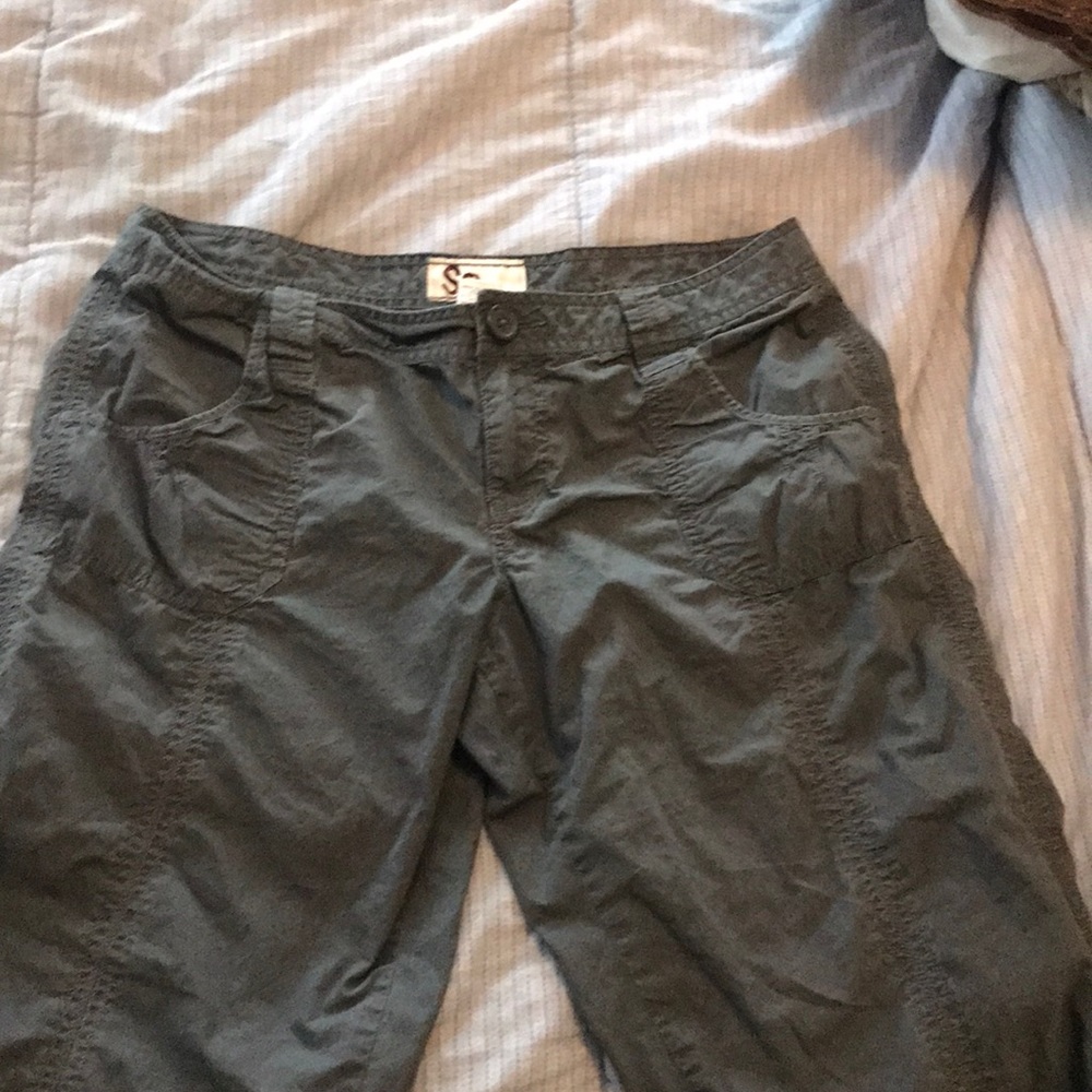 Gray colored capris